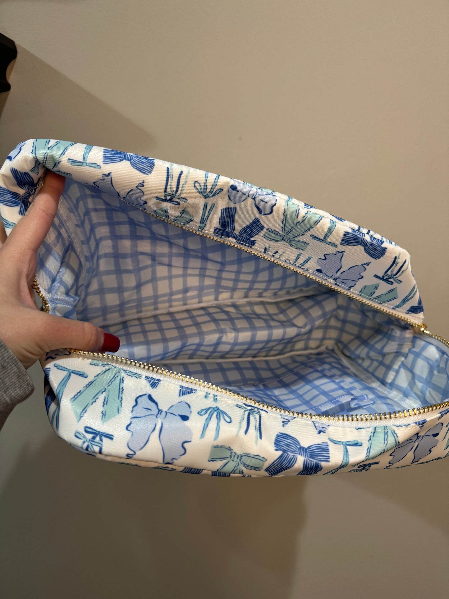 Blue Bow Essentials Tote Bag