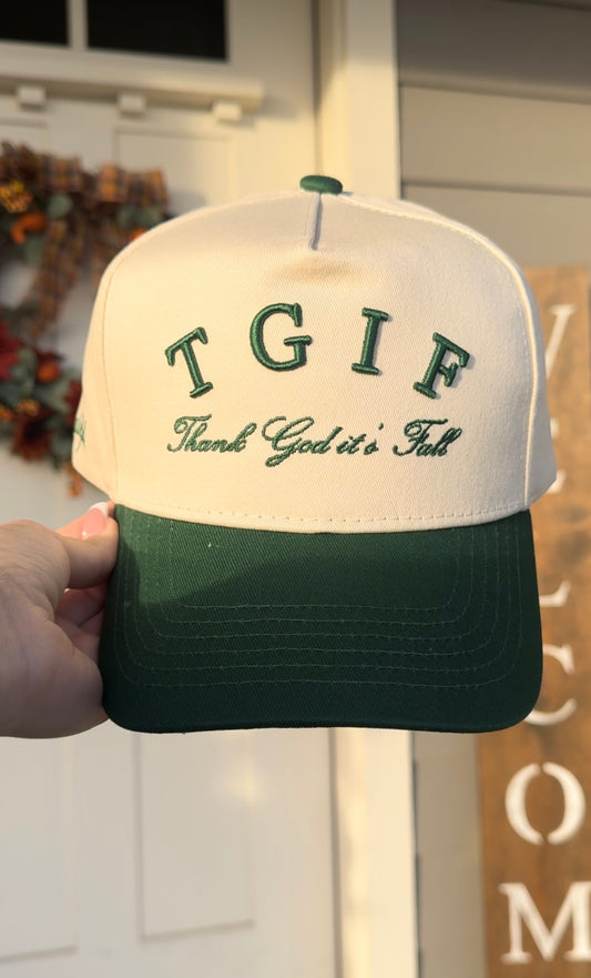 “Thank God it’s Fall” Embroidered Trucker Hat