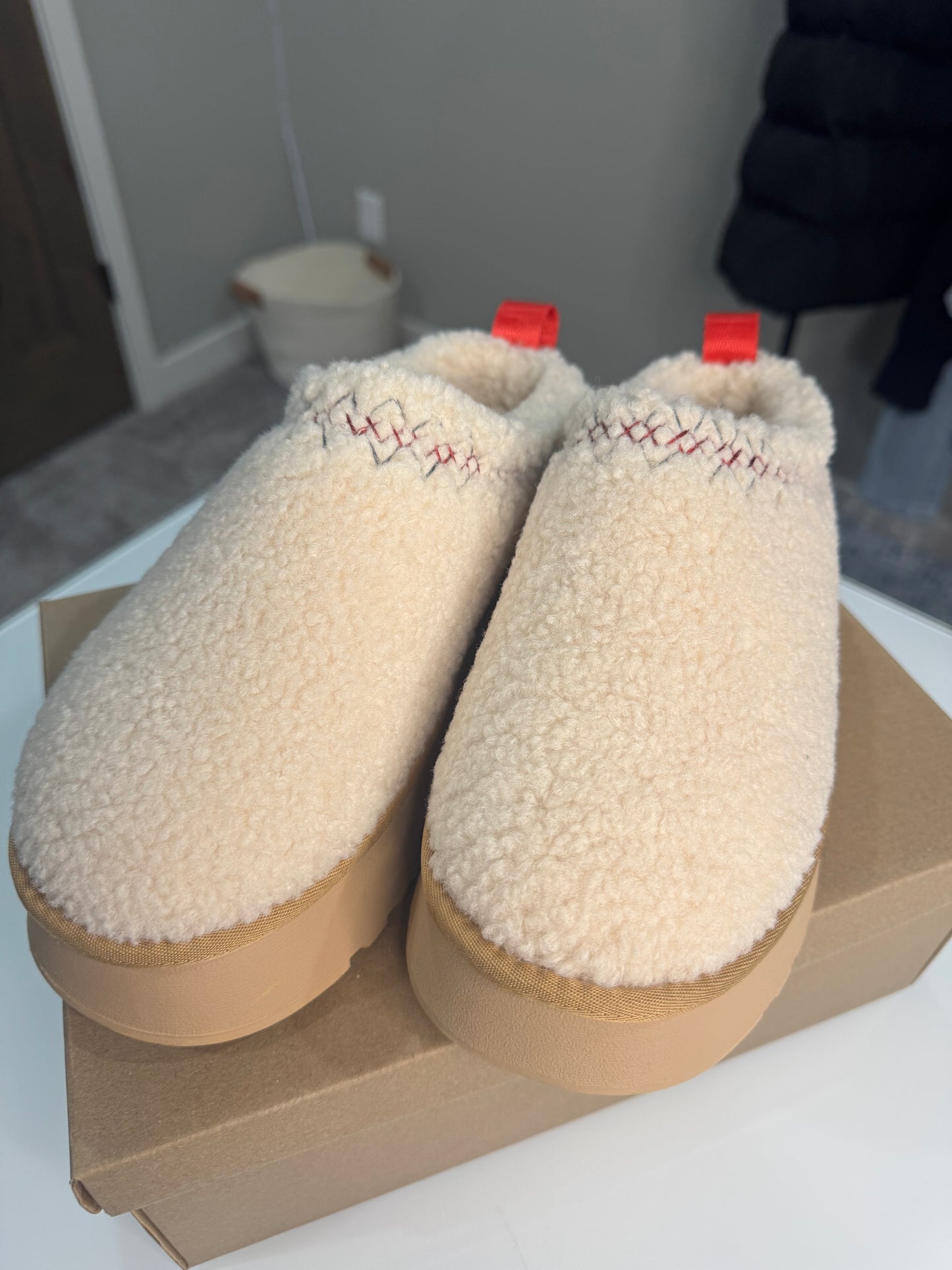 Ugg inspired Teddy Platform Slipper